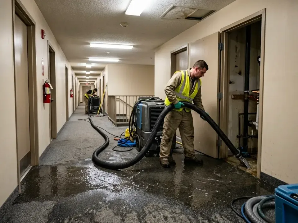 multi-unit-apartment-hallway-f-005 — frequently asked questions, Emergency Burst Pipe Water Extraction & Removal in Grayslak…